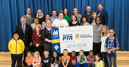 SFES accepting the National PTA Award
