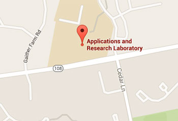Map image: Applications and Research Lab location