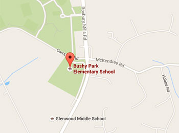 Map image: Bushy Park Elementary School location