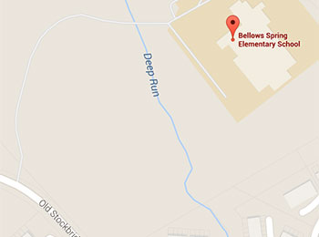 Map image: Bellows Spring Elementary School location