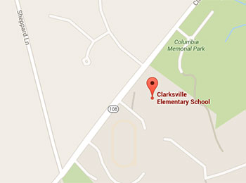 Map image: Clarksville Elementary School location