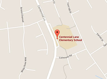 Map image: Centennial Lane Elementary School location