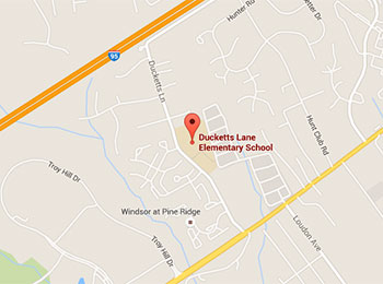 Map image: Ducketts Lane Elementary School location