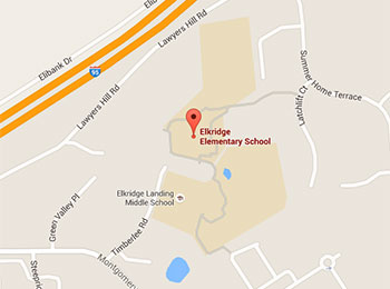 Map image: Elkridge Elementary School location