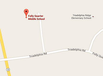 Map image: Folly Quarter Middle School location
