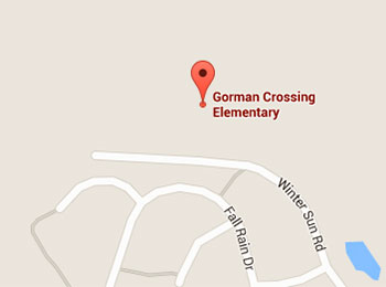Map image: Gorman Crossing Elementary School location