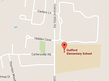 Map image: Guilford Elementary School location