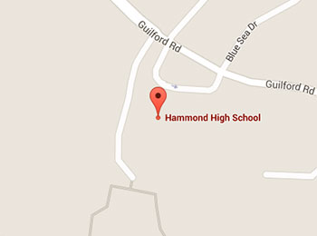 Map image: Hammond High School location