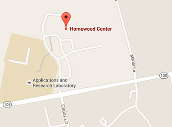 Map image: Homewood Center location