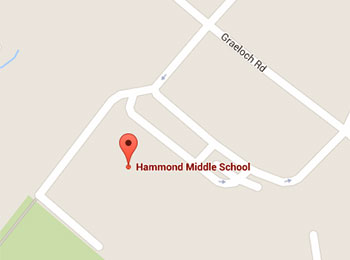 Map image: Hammond Middle School location