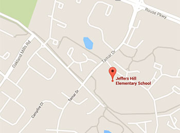 Map image: Jeffers Hill Elementary School location