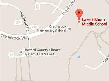 Map image: Lake Elkhorn Middle School location