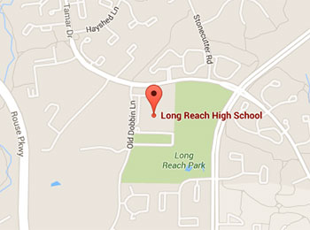 Map image: Long Reach High School location