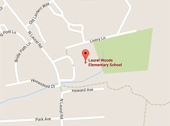 Map image: Laurel Woods Elementary School location