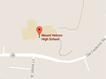 Map image: Mt. Hebron High School location