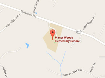 Map image: Manor Woods Elementary School location