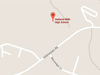 Map image: Oakland Mills High School location