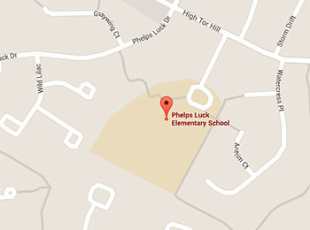 Map image: Phelps Luck Elementary School location