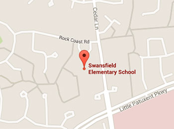Map image: Swansfield Elementary School location
