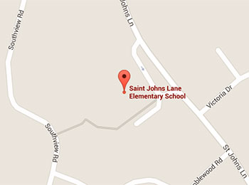Map image: St. John's Lane Elementary School location