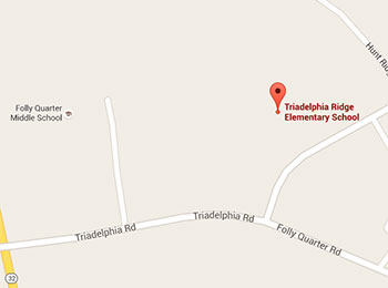Map image: Triadelphia Ridge Elementary School location