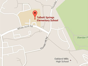 Map image: Talbott Springs Elementary School location