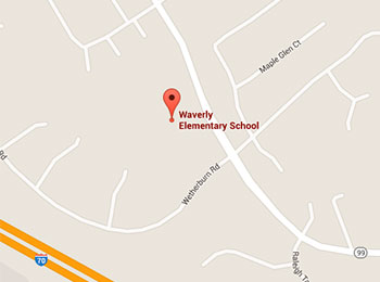 Map image: Waverly Elementary School location