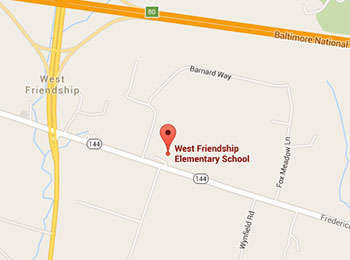 Map image: West Friendship Elementary School location