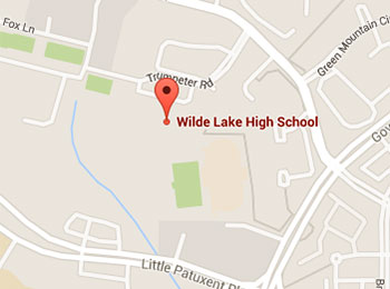 Map image: Wilde Lake High School location