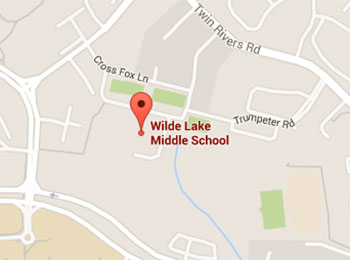 Map image: Wilde Lake Middle School location